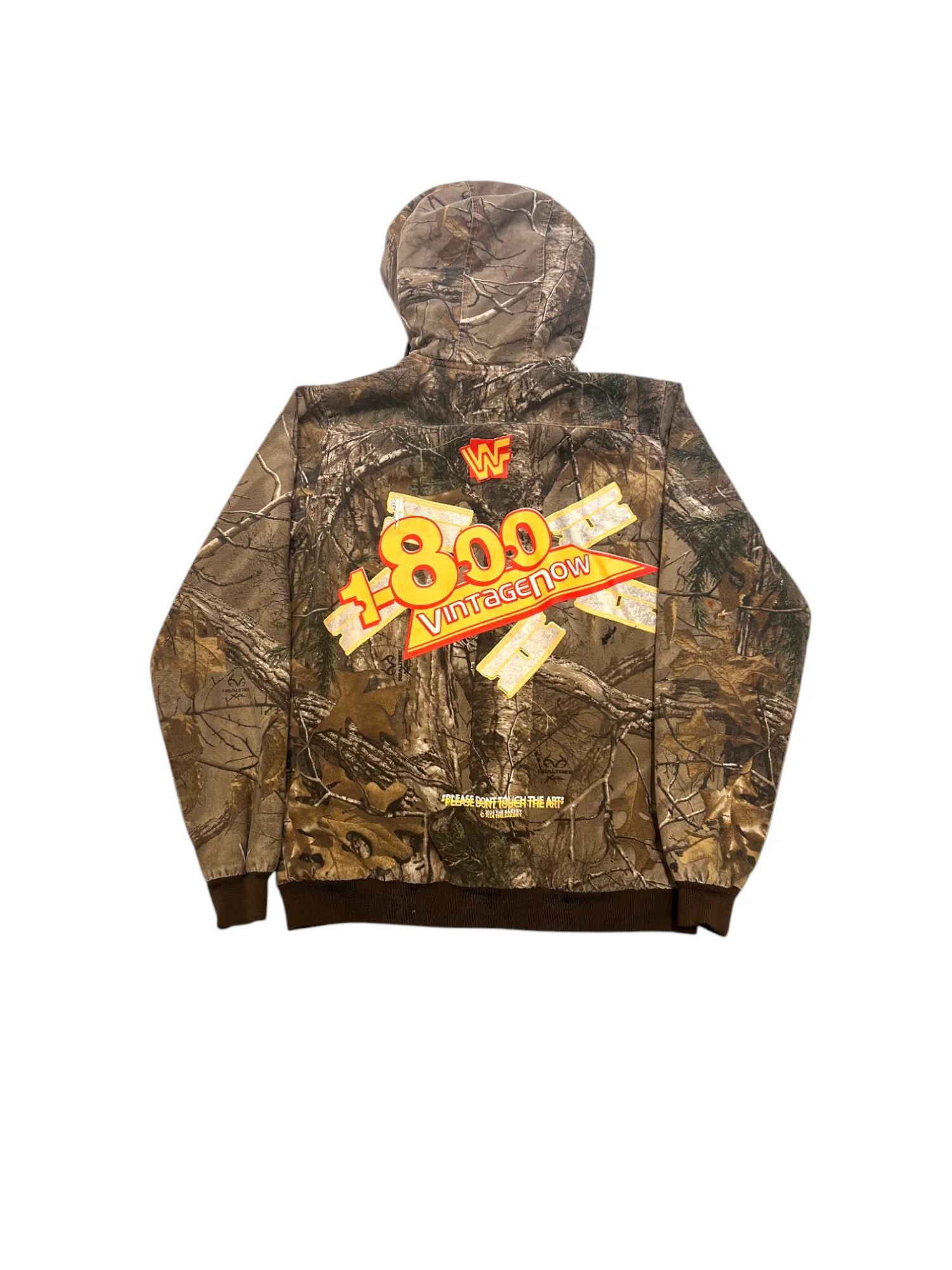 1-800 Vintage Now Camo Print Full Zip Men's Hoodie Size S