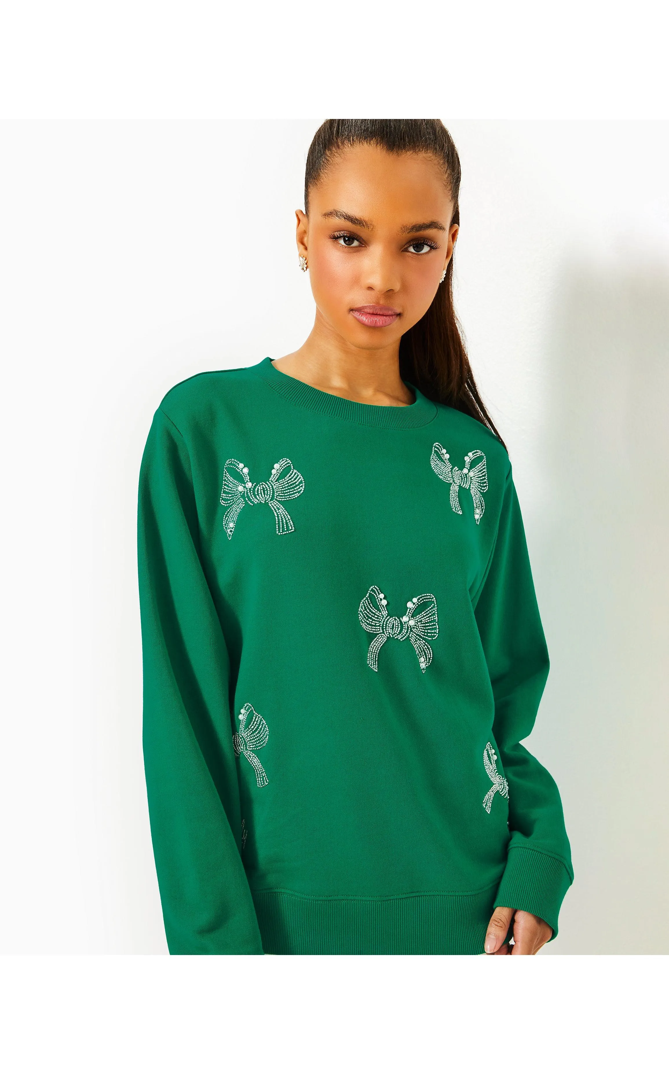 Ballad Cotton Sweatshirt Fiddle Leaf Green