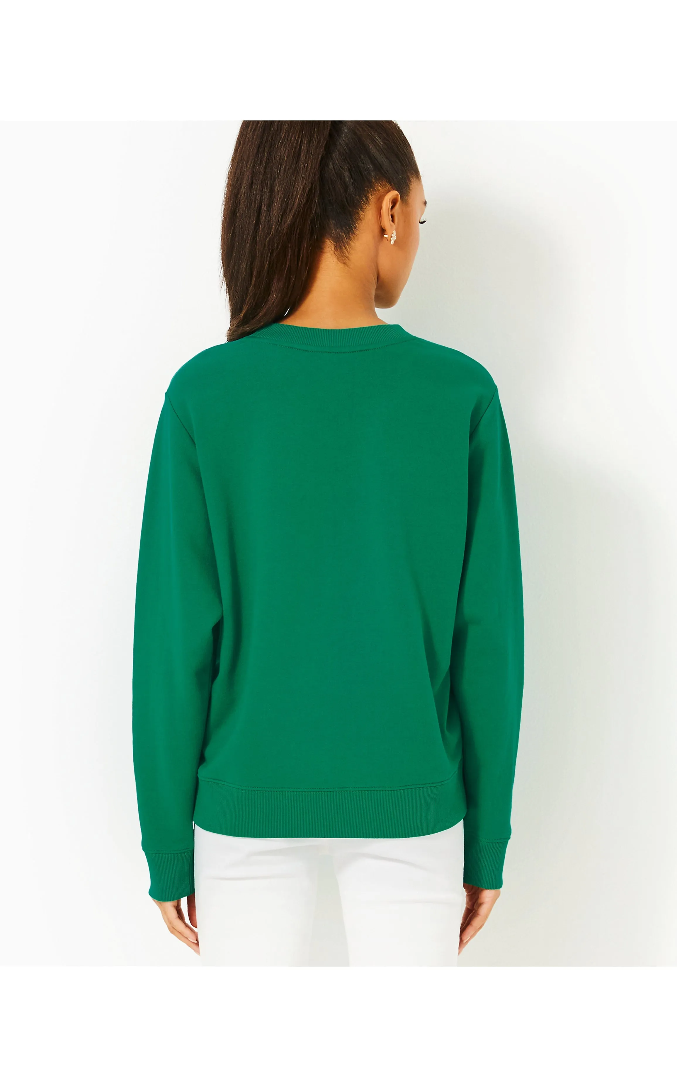 Ballad Cotton Sweatshirt Fiddle Leaf Green