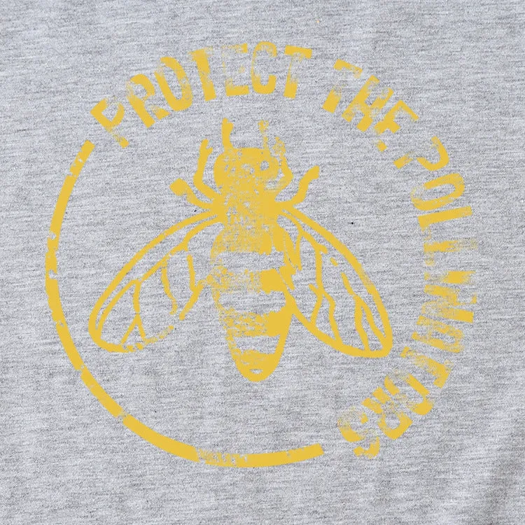 Bee Protect The Pollinators Pattern Short Sleeved T-shirt