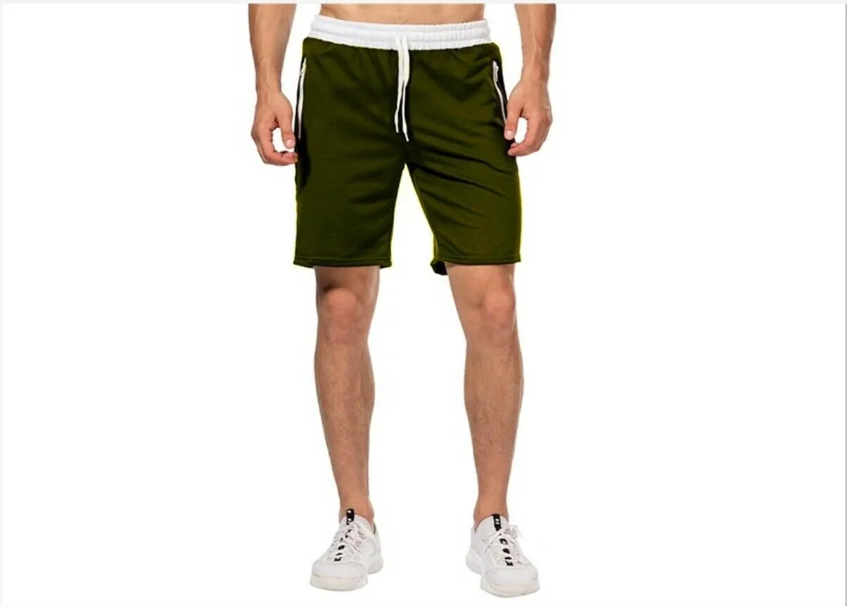 Casual Zipper Shorts Athletic Gym Wear