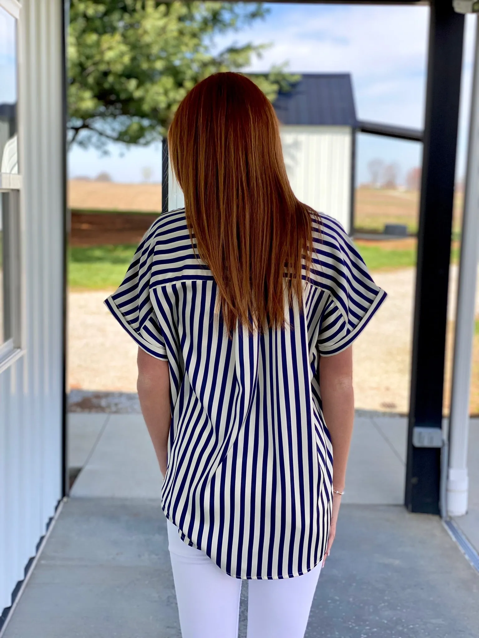 Classic Navy Stripe Top