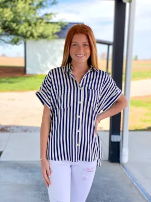Classic Navy Stripe Top