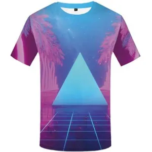 Coconut Tree T-shirt Men Geometric Tshirt Anime Cartoon Shirt Print Harajuku Tshirt Printed Gothic Tshirts Novelty Short Sleeve
