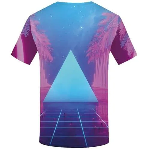 Coconut Tree T-shirt Men Geometric Tshirt Anime Cartoon Shirt Print Harajuku Tshirt Printed Gothic Tshirts Novelty Short Sleeve
