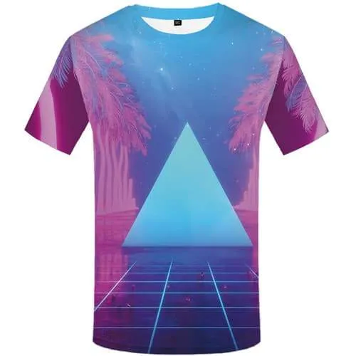 Coconut Tree T-shirt Men Geometric Tshirt Anime Cartoon Shirt Print Harajuku Tshirt Printed Gothic Tshirts Novelty Short Sleeve