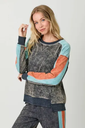 Color Block Terry Top