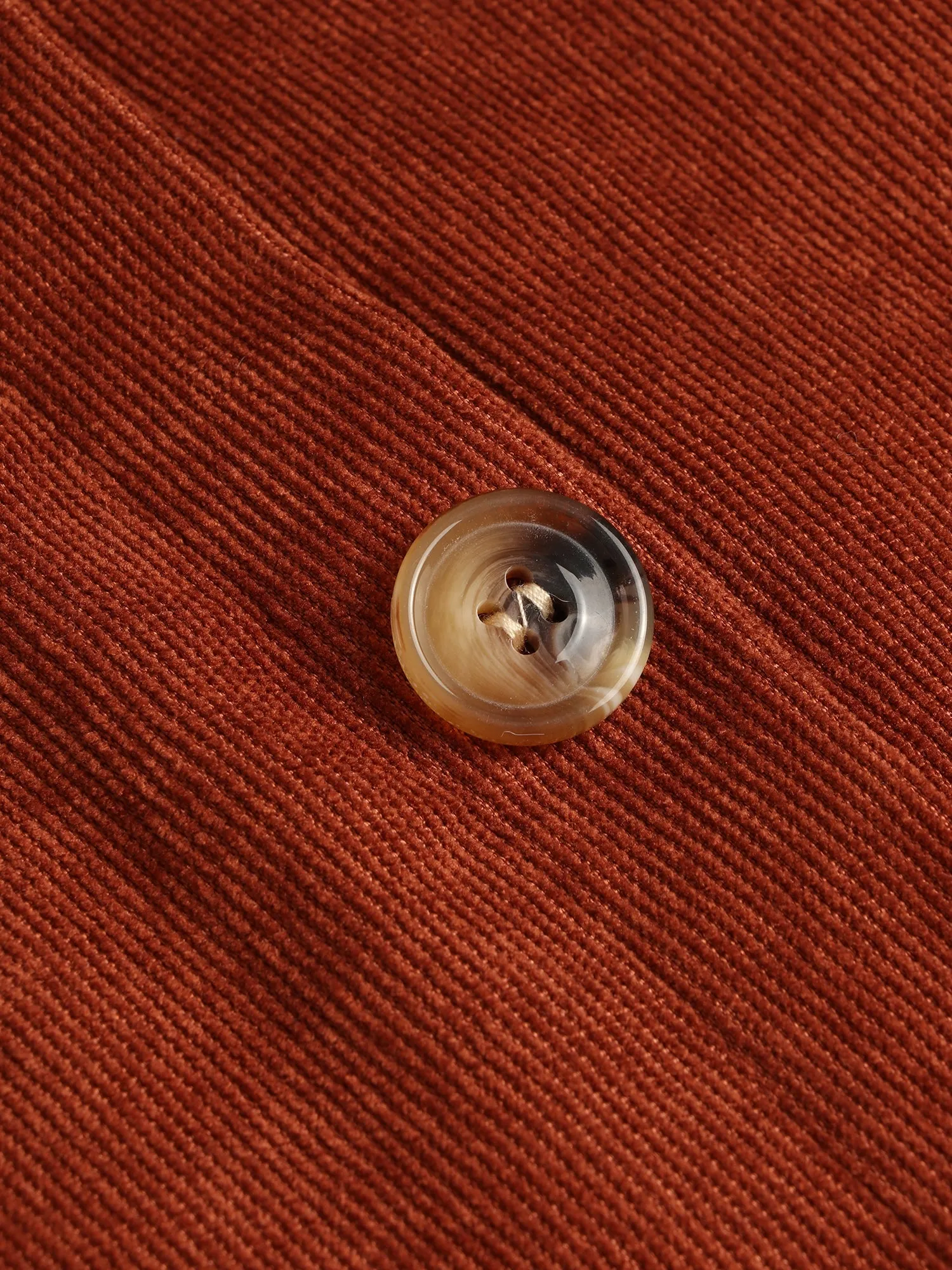 Corduroy V-Neck Buttondown Suspender Dress