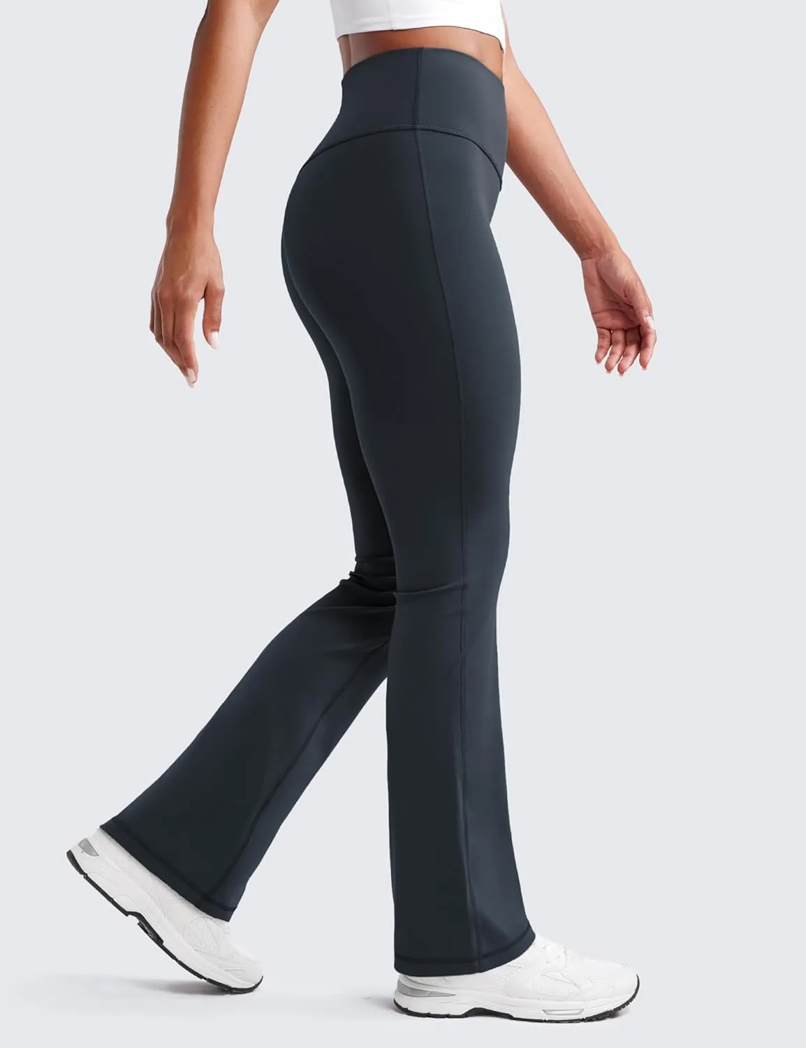CRZ YOGA Womens Butterluxe High Waist Flare Pants 29" / 30.5" / 32" / 33.5" - Yoga Bootcut Wide Leg with Pocket Lounge