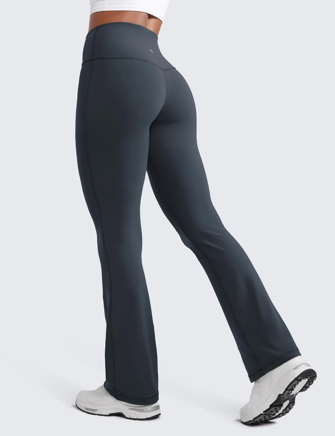 CRZ YOGA Womens Butterluxe High Waist Flare Pants 29" / 30.5" / 32" / 33.5" - Yoga Bootcut Wide Leg with Pocket Lounge