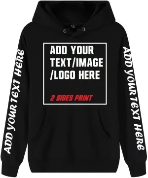 Custom Hoodie Design Your Own pullover customized Sweatshirts Personalized Hoodies Men Women with Text & Pictures
