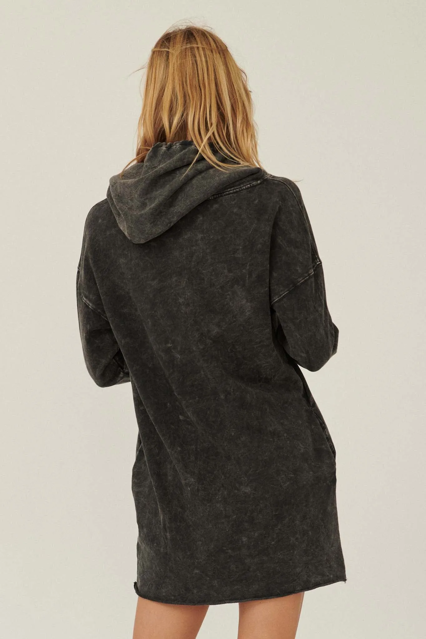 David Bowie Silhouette Graphic Hoodie Mini Dress