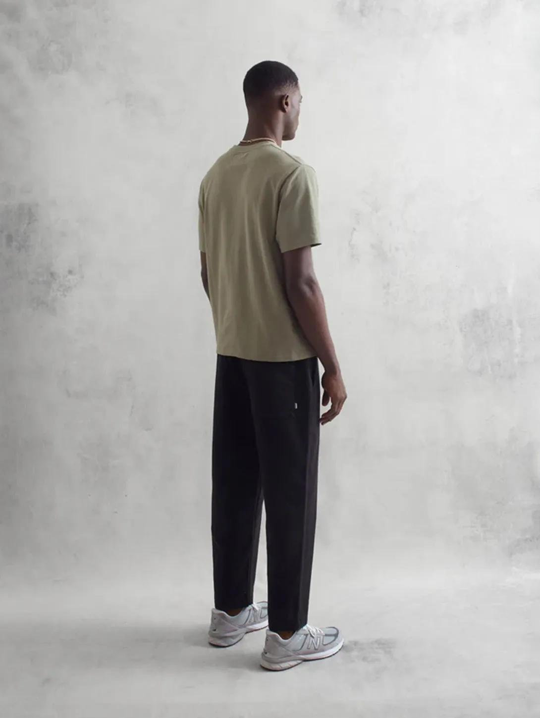 Dean Textured Cotton Tee - Green