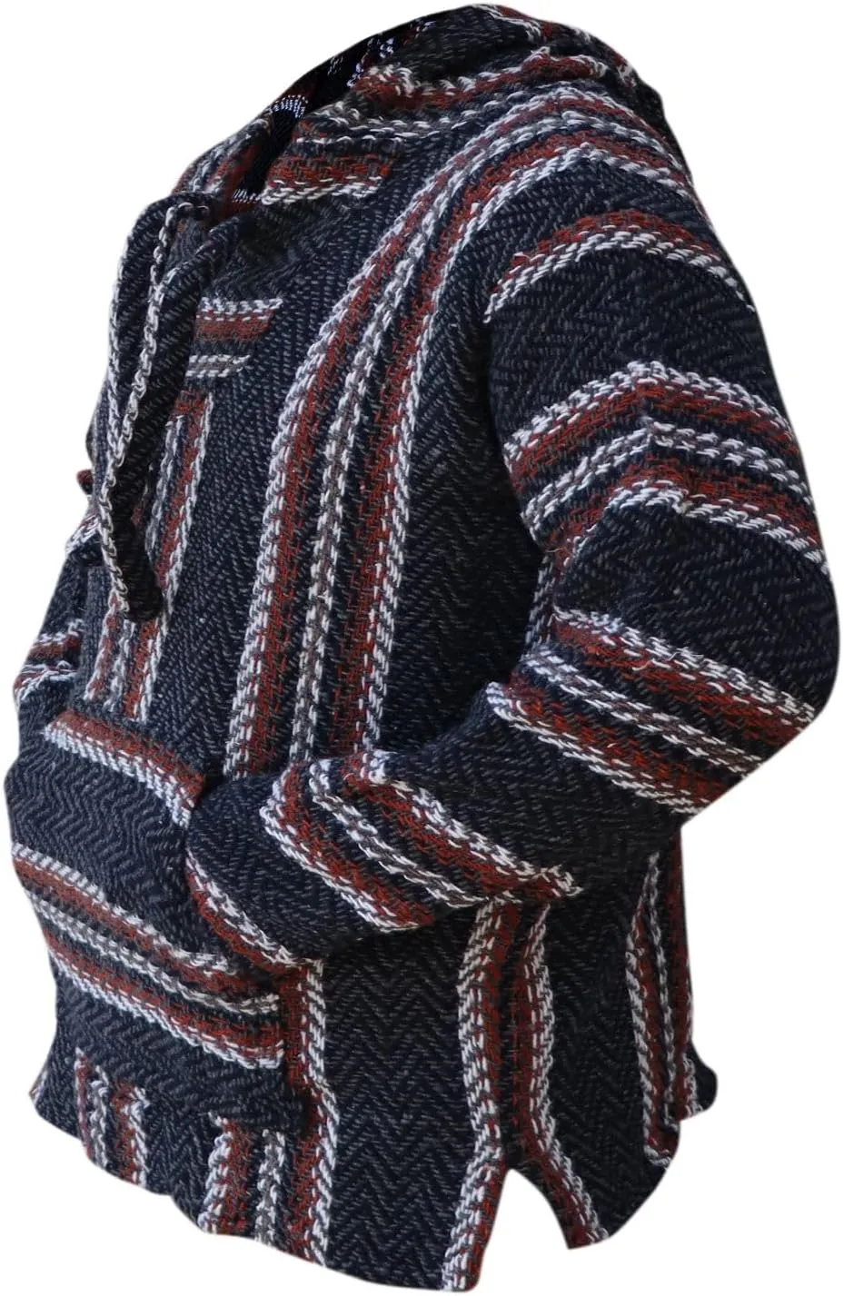 Del Mex Deluxe Mexican Baja Hoodie Sweatshirt Pullover Jerga Surf Poncho Drug Rug
