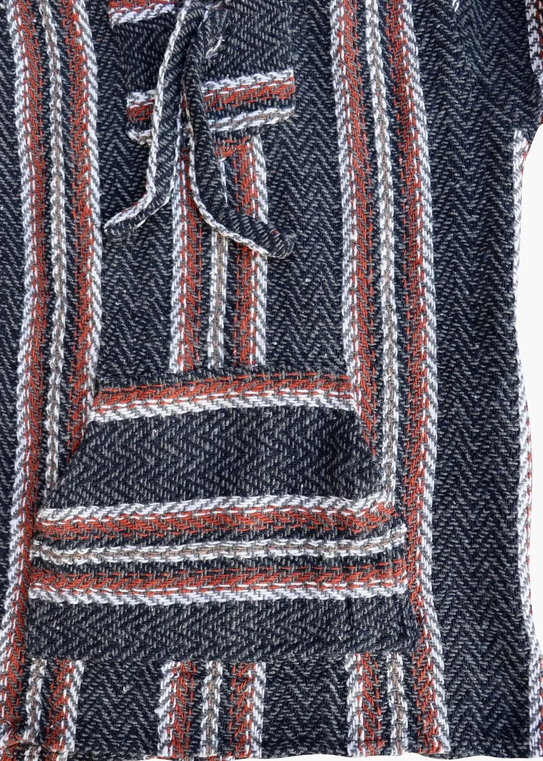 Del Mex Deluxe Mexican Baja Hoodie Sweatshirt Pullover Jerga Surf Poncho Drug Rug