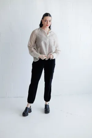 Femme Shirt Lt Marble Stripe
