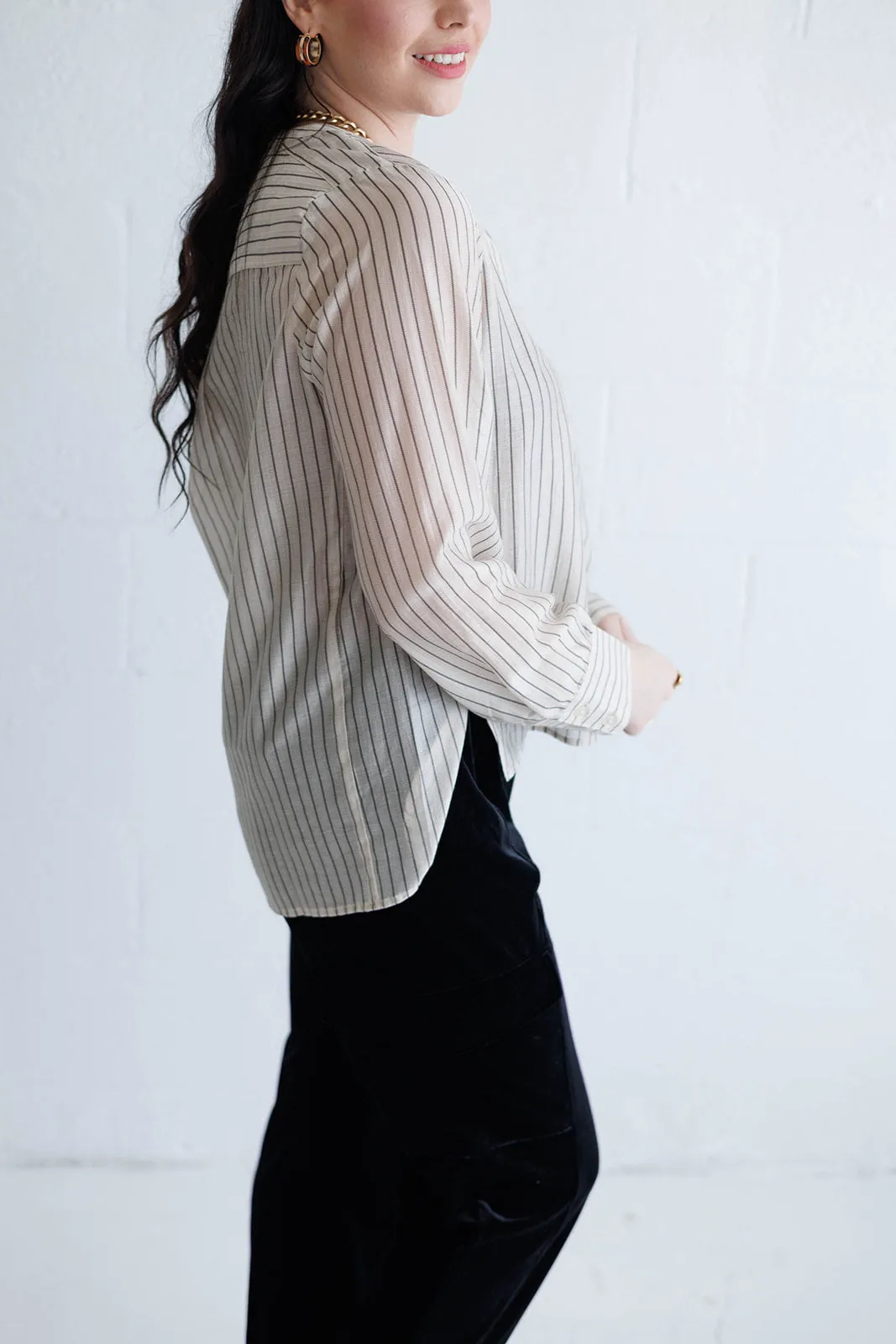 Femme Shirt Lt Marble Stripe
