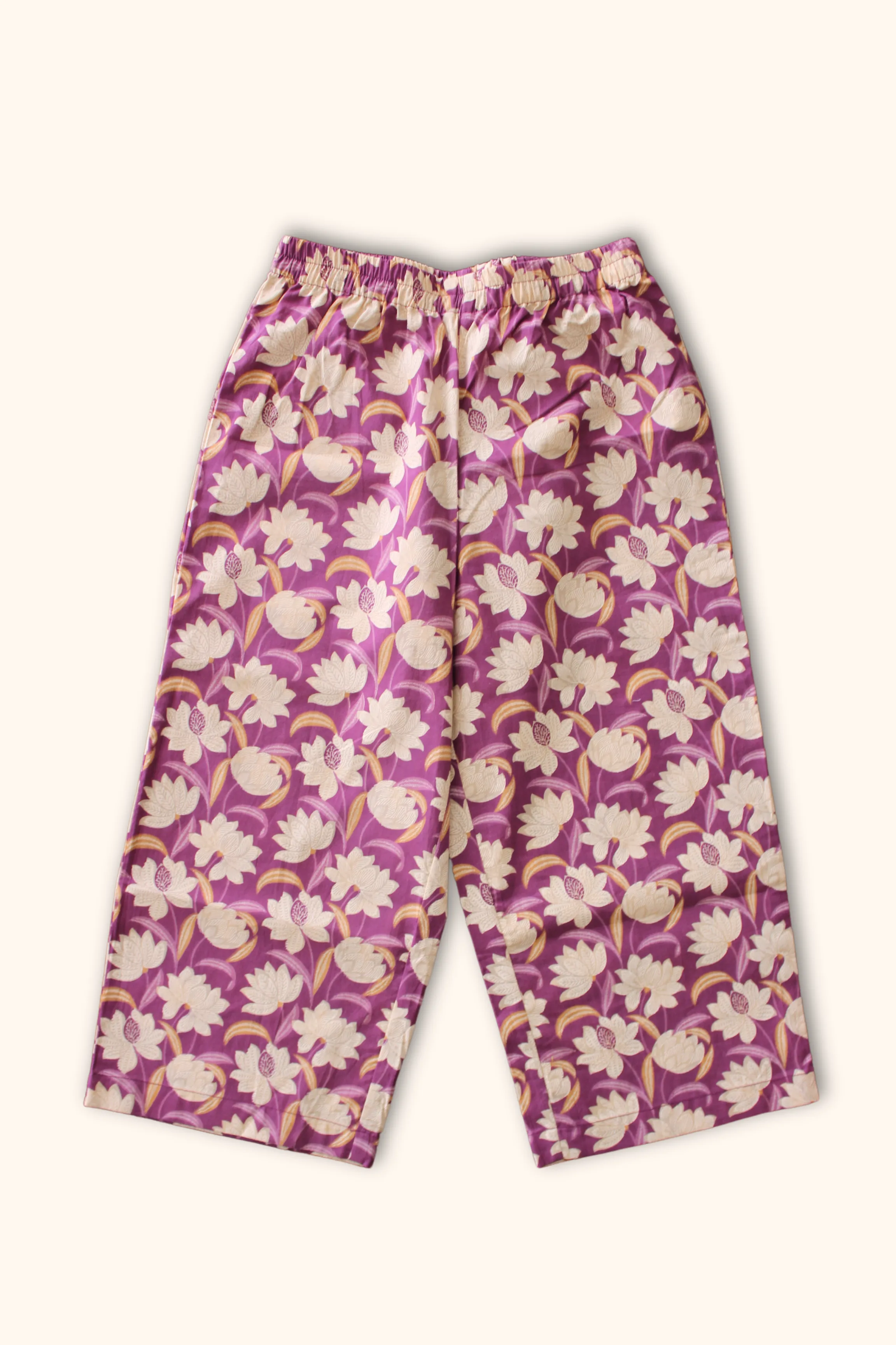 Girls Husn Pure Cotton Clothing Set - Purple