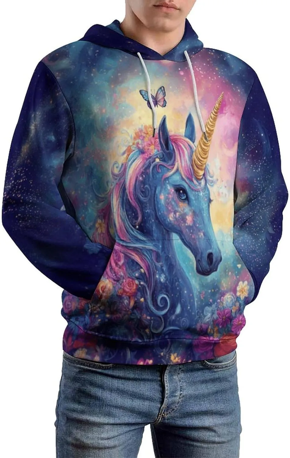GLUDEAR Unisex 3D Pattern Print Athletic Pullover Hoodies Hooded Sweatshirts