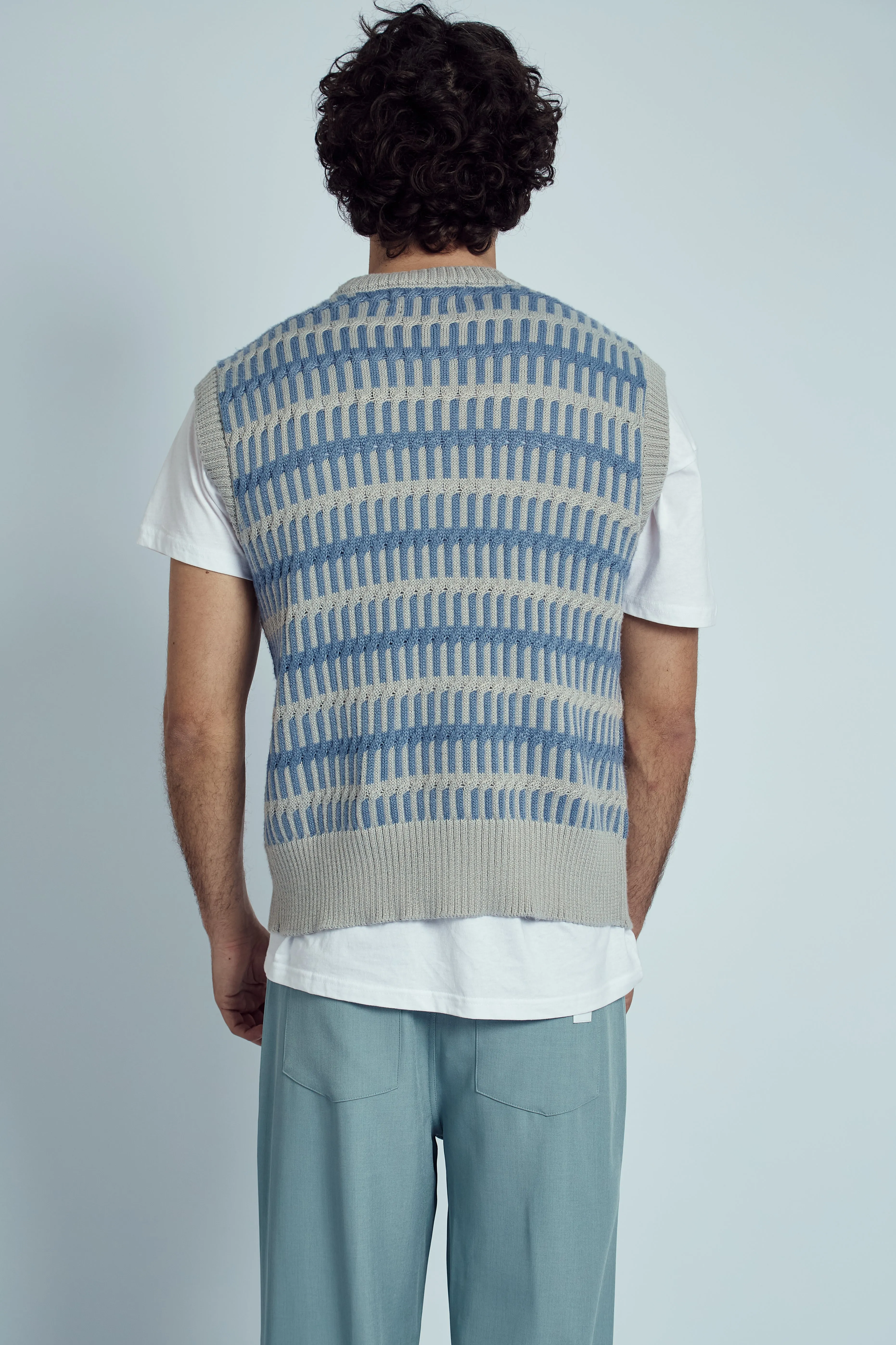 HAYNES YARN BRAIDED KNIT WAISTCOAT