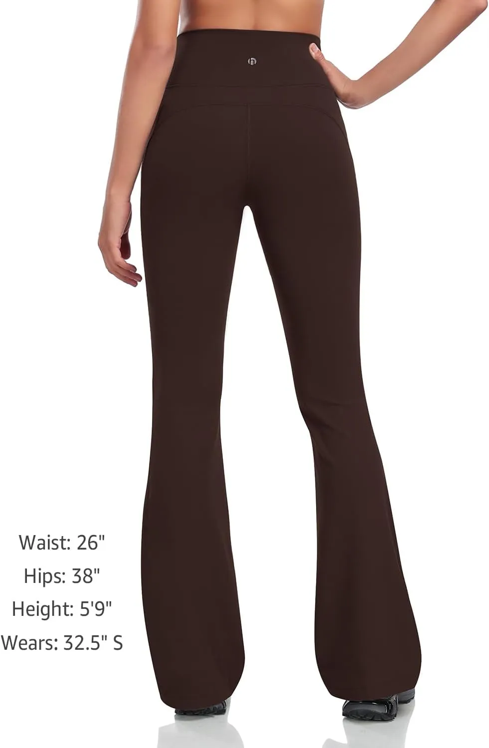 HeyNuts Mellow Flare Leggings 29"/30.5"/32.5"/34.5", High Waisted Tummy Control Wide Leg Bootcut Yoga Pants Lounge Soft