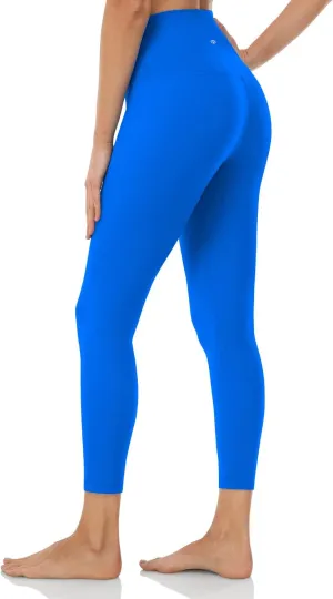 HeyNuts Pure&Plain Workout Pro/Yoga Pro 7/8 Athletic Leggings for Women, High Waisted Compression Tummy Control Pants 25''