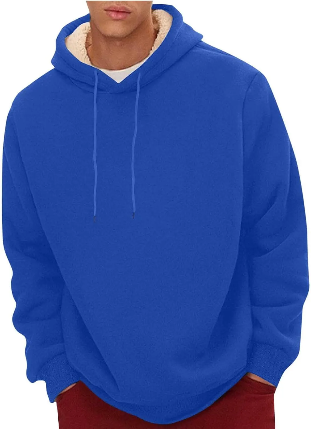 Hoodies for Men, Heavyweight Fleece Lined Sweatshirts, Mens Thermal Hooded Sweatshirt, Warm Winter Fashion Pullover