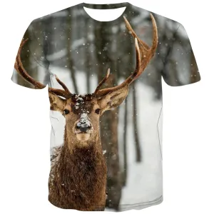 Hunting T shirts Men Jungle Tshirt Printed Deer Shirt Print Shooter Tshirts Casual Camouflage Tshirts Cool