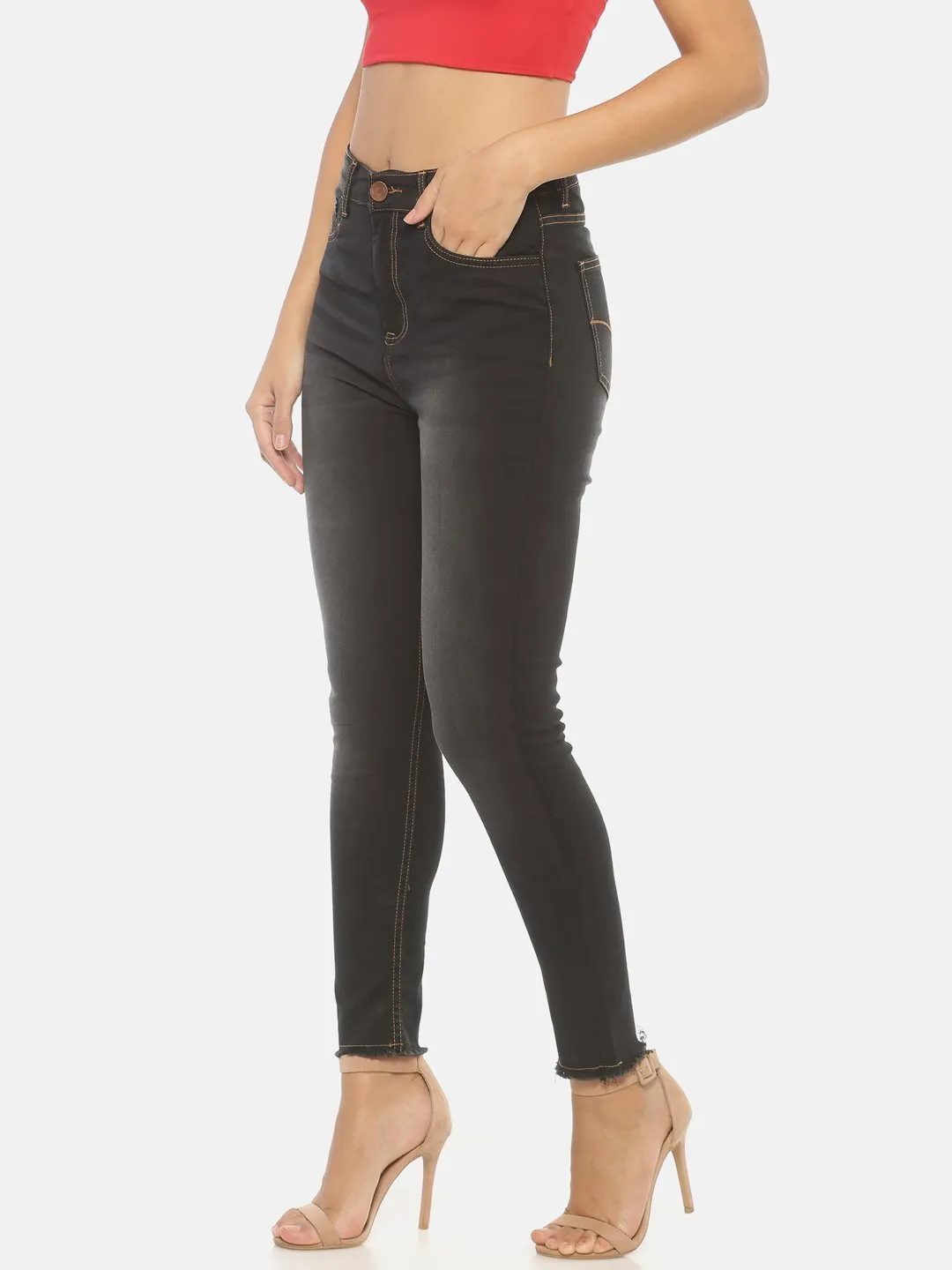 IS.U Black High Rise Skinny Jeans
