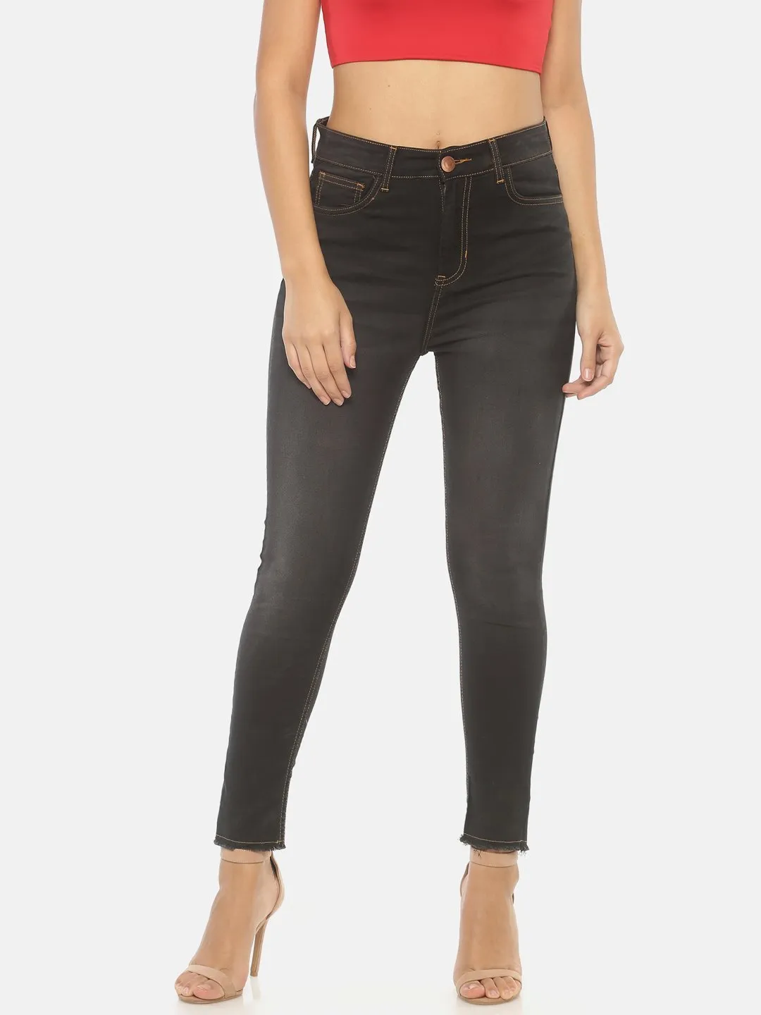 IS.U Black High Rise Skinny Jeans