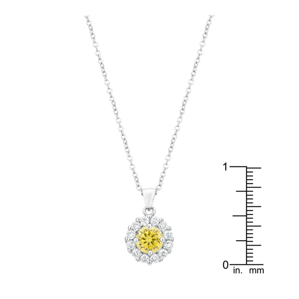 J Goodin Cubic Zirconia Classic Wedding Anniversary Style Bella Bridal Pendant in Yellow For Women
