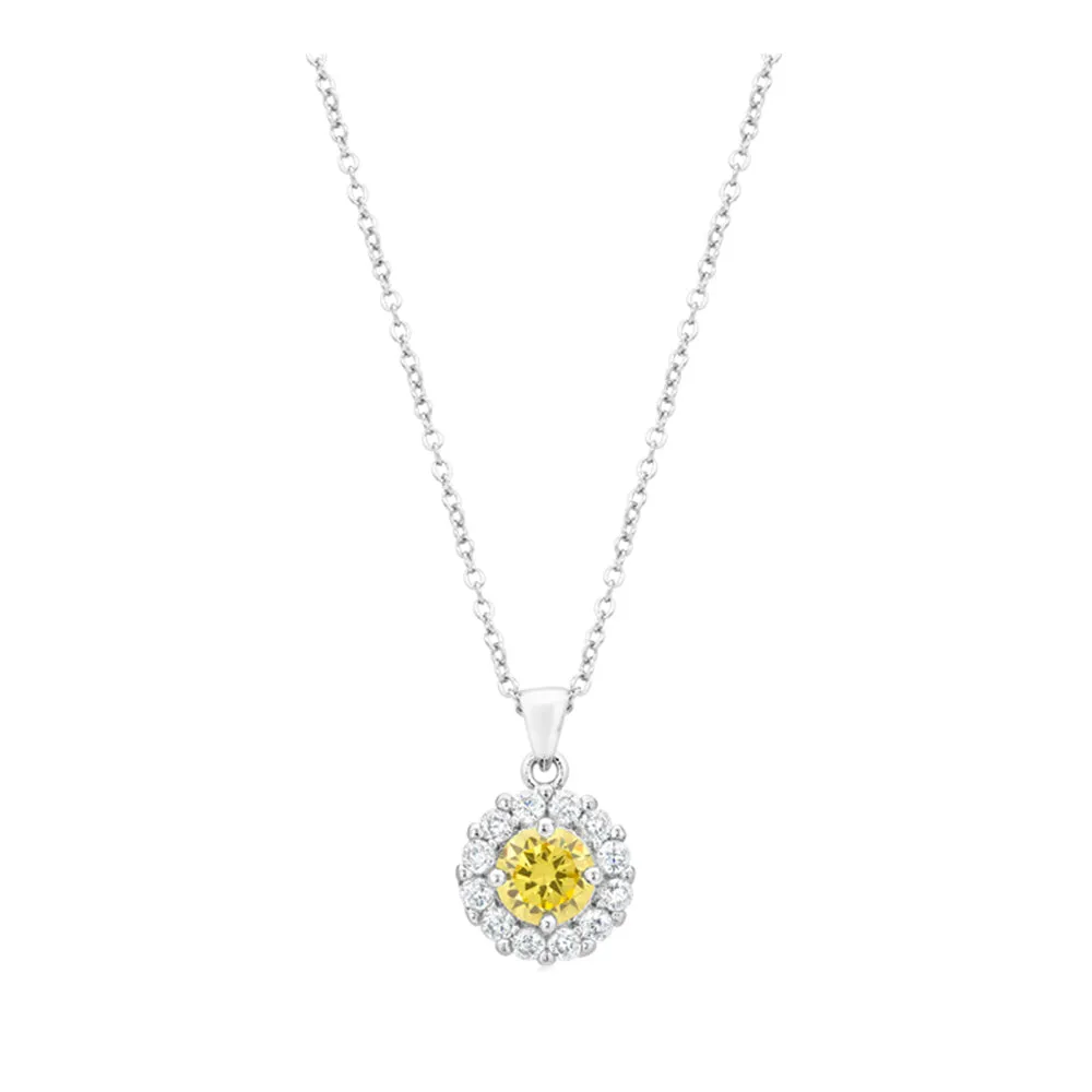 J Goodin Cubic Zirconia Classic Wedding Anniversary Style Bella Bridal Pendant in Yellow For Women