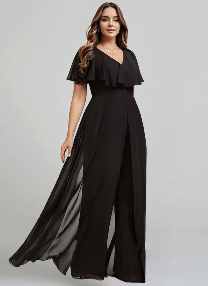 Jumpsuit/Pantsuit Mother of The Bride Dresses Wedding Guest Party Dress Chiffon Formal Evening Gowns