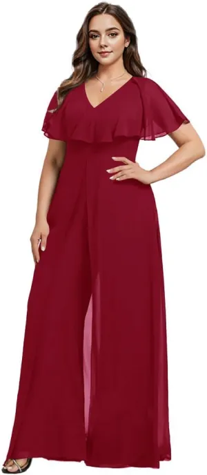 Jumpsuit/Pantsuit Mother of The Bride Dresses Wedding Guest Party Dress Chiffon Formal Evening Gowns