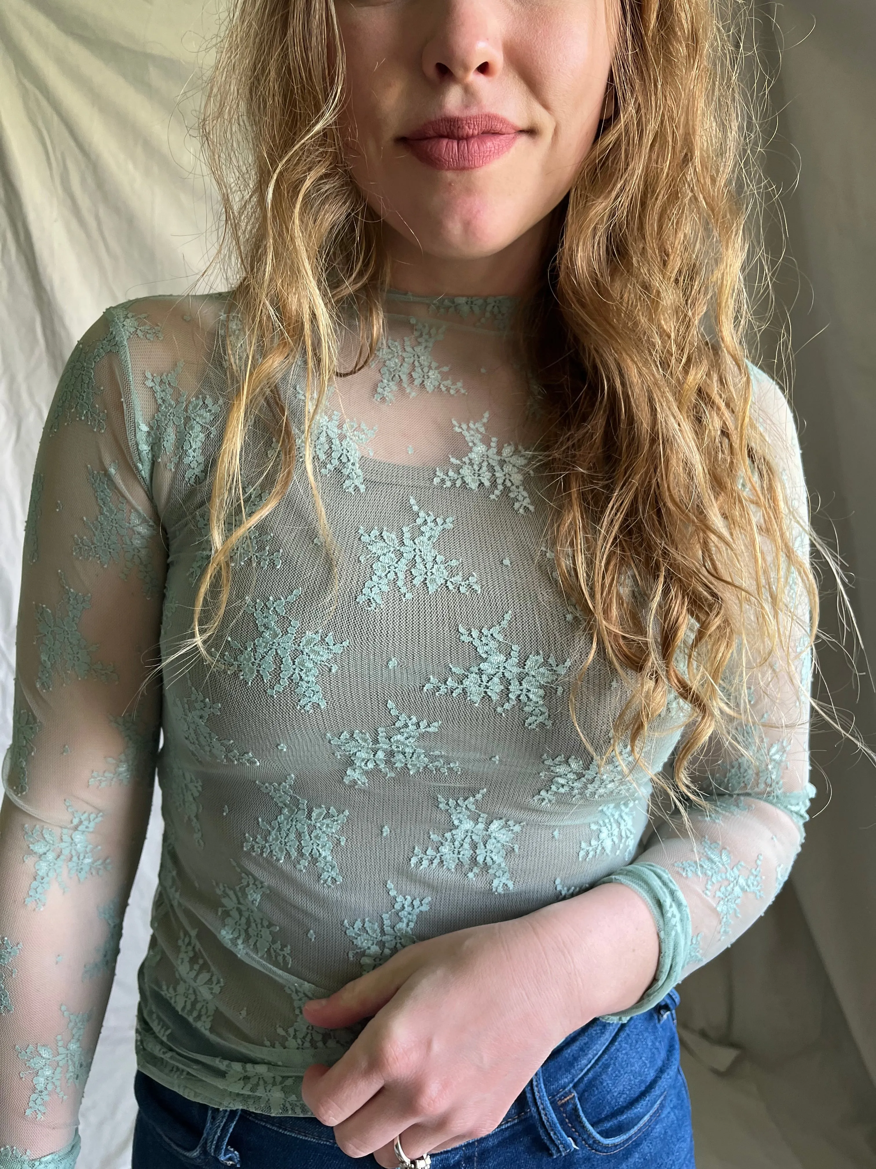Lady Lux layering top [robin egg blue]