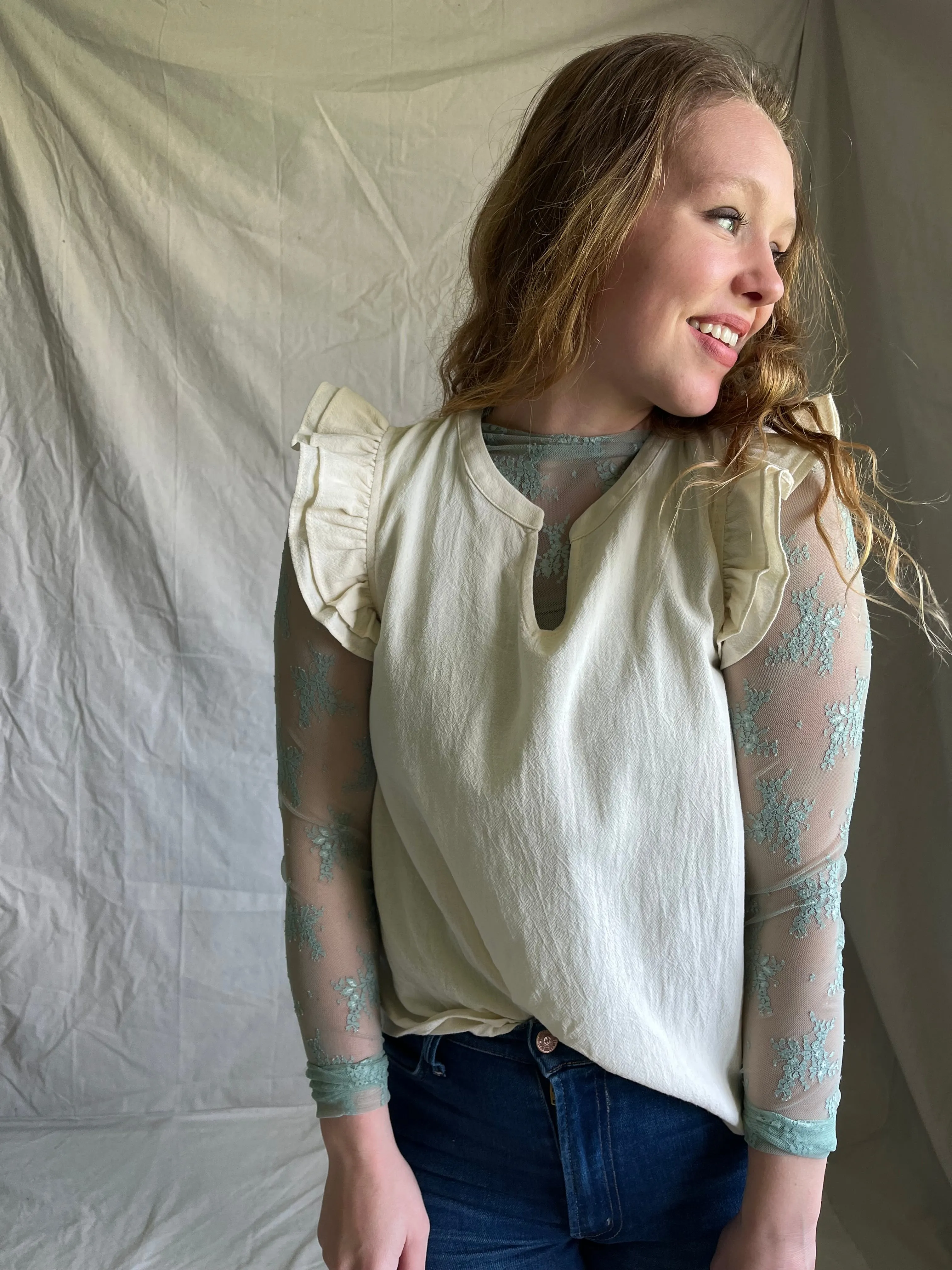 Lady Lux layering top [robin egg blue]