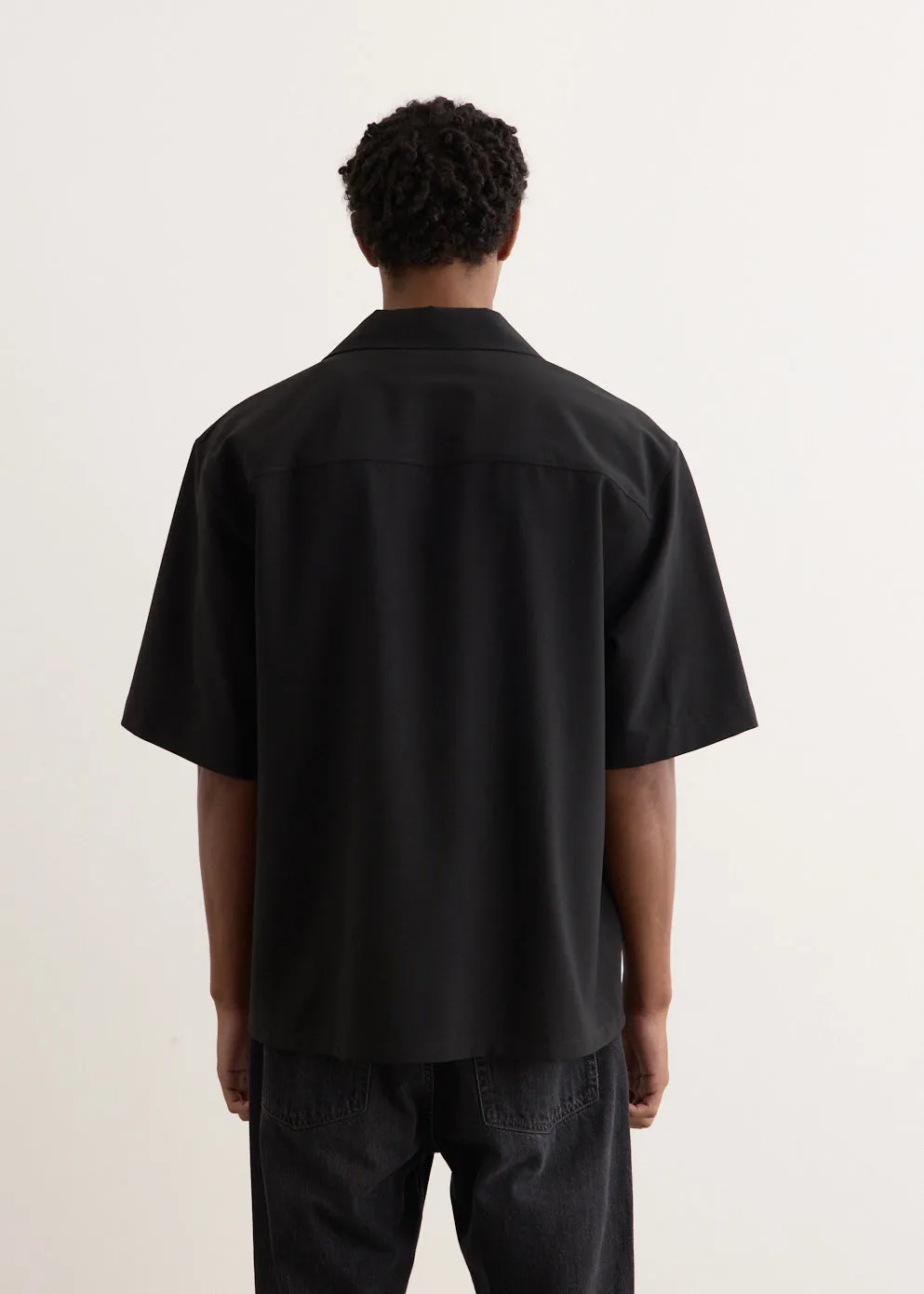 Light Wool Shoulder Logo Shirt