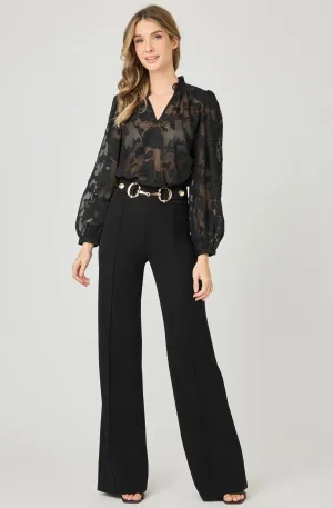 Long Sleeve Organza Blouse
