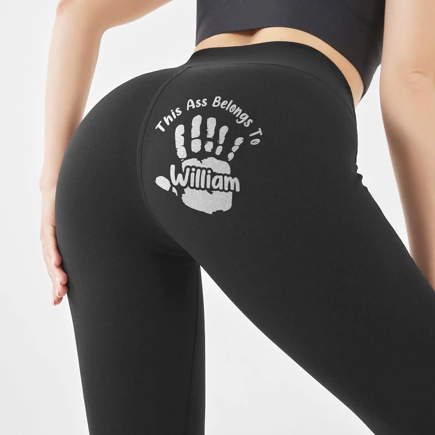 Macorner Personalized Leggings, This Ass is Taken Naughty Gifts for Wife, Leggings for Women, Yoga Pants Gift from Husband