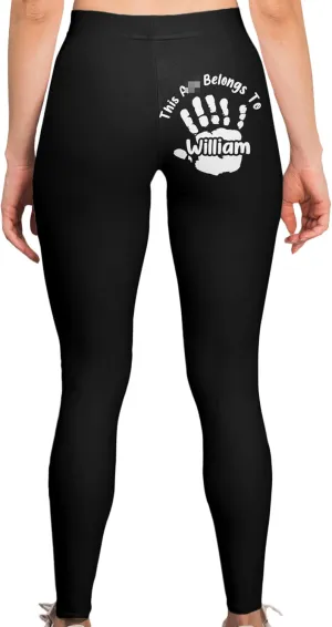 Macorner Personalized Leggings, This Ass is Taken Naughty Gifts for Wife, Leggings for Women, Yoga Pants Gift from Husband