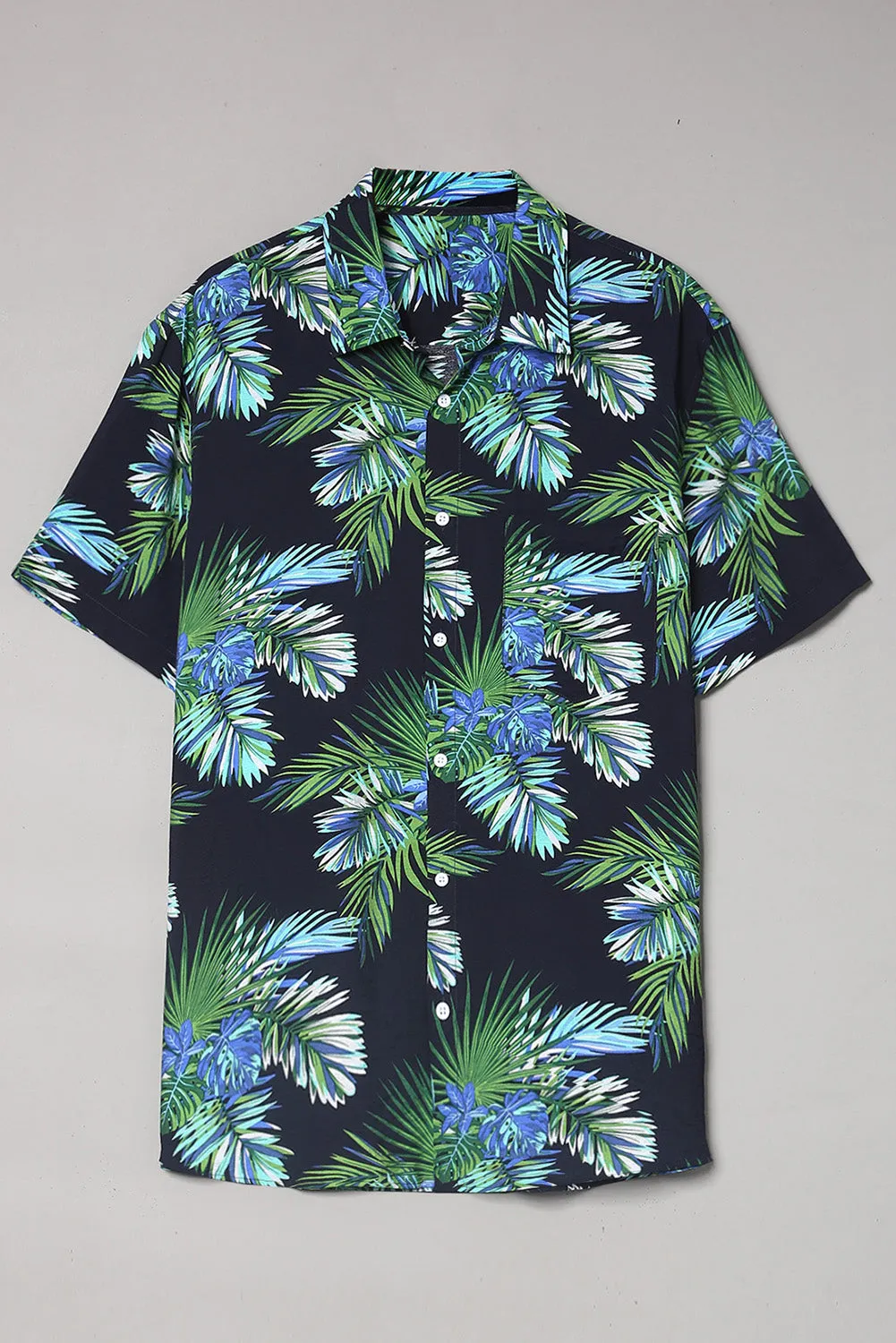 Men Regular Fit Short Sleeve Casual Hawaiian Shirt