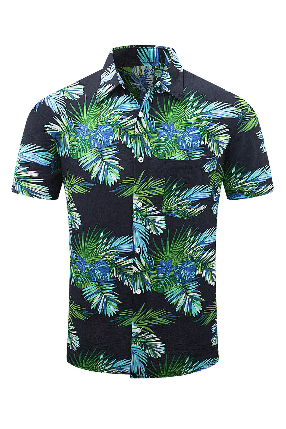 Men Regular Fit Short Sleeve Casual Hawaiian Shirt