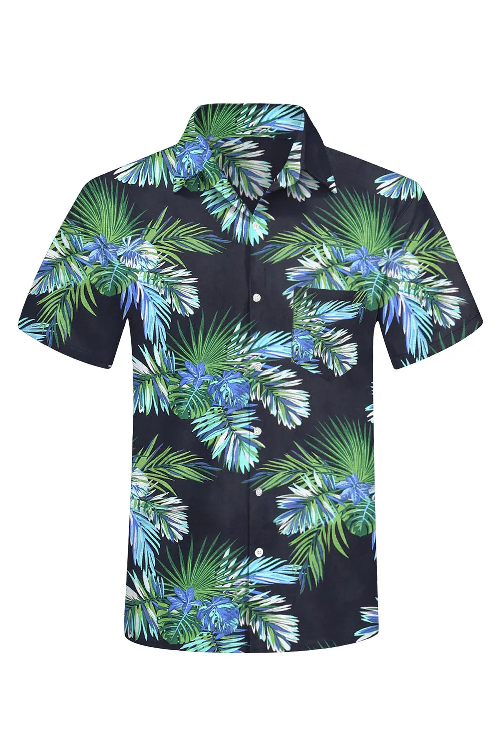 Men Regular Fit Short Sleeve Casual Hawaiian Shirt