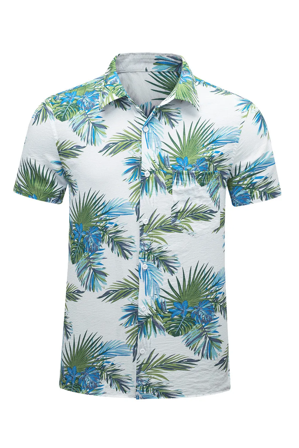 Men Regular Fit Short Sleeve Casual Hawaiian Shirt