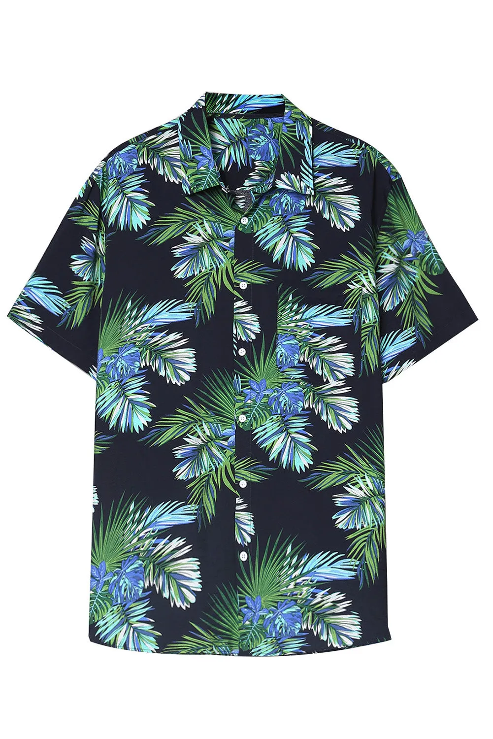 Men Regular Fit Short Sleeve Casual Hawaiian Shirt