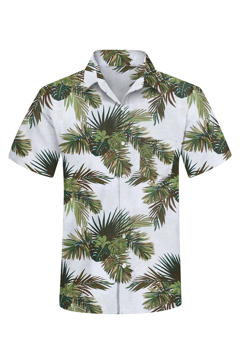 Men Regular Fit Short Sleeve Casual Hawaiian Shirt