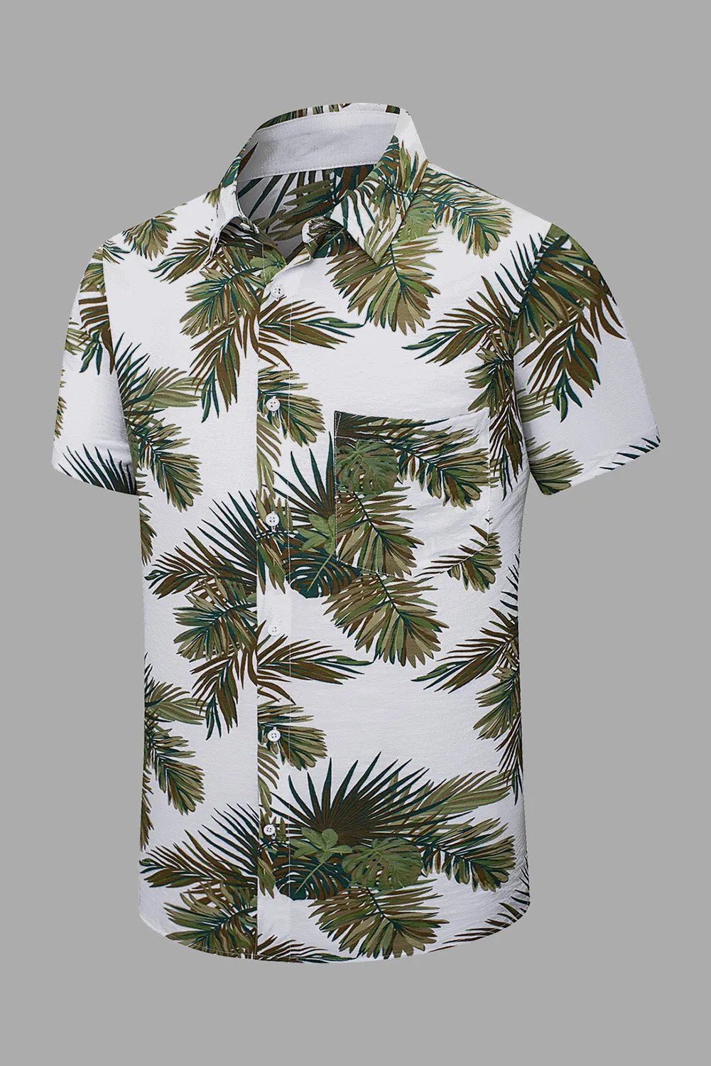 Men Regular Fit Short Sleeve Casual Hawaiian Shirt
