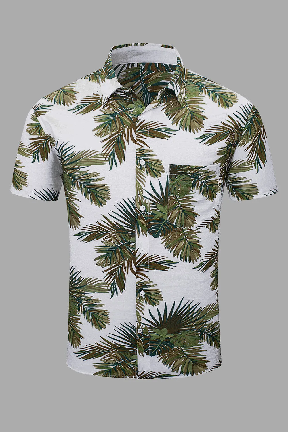 Men Regular Fit Short Sleeve Casual Hawaiian Shirt
