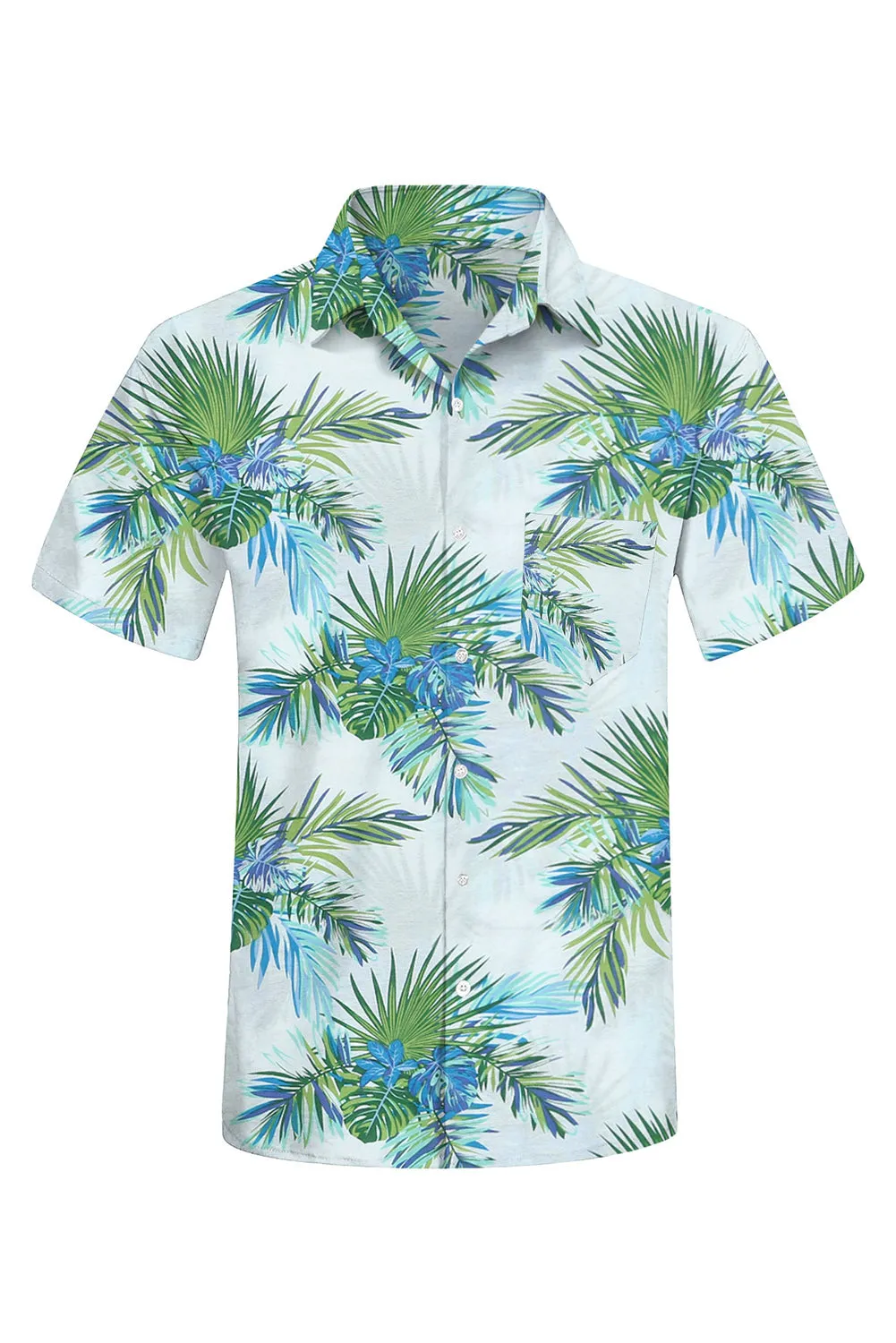 Men Regular Fit Short Sleeve Casual Hawaiian Shirt