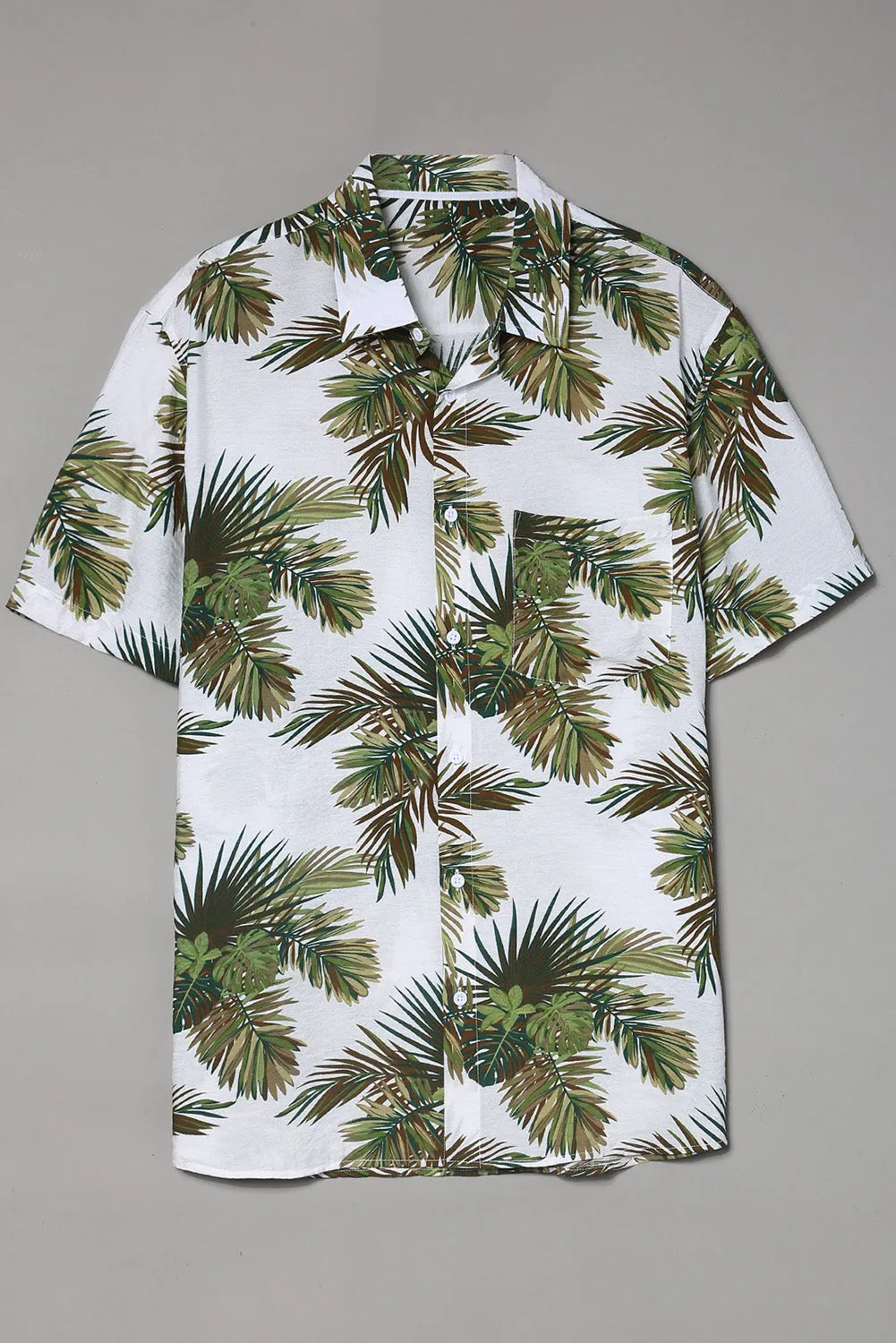 Men Regular Fit Short Sleeve Casual Hawaiian Shirt